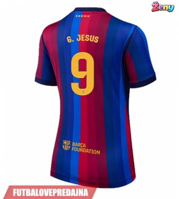 Lacne Ženy Futbalové dres Barcelona Gabriel Jesus #9 2026-27 Krátky Rukáv - Domáci